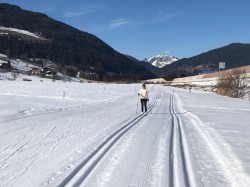 von der Piste auf die Langlaufloipe