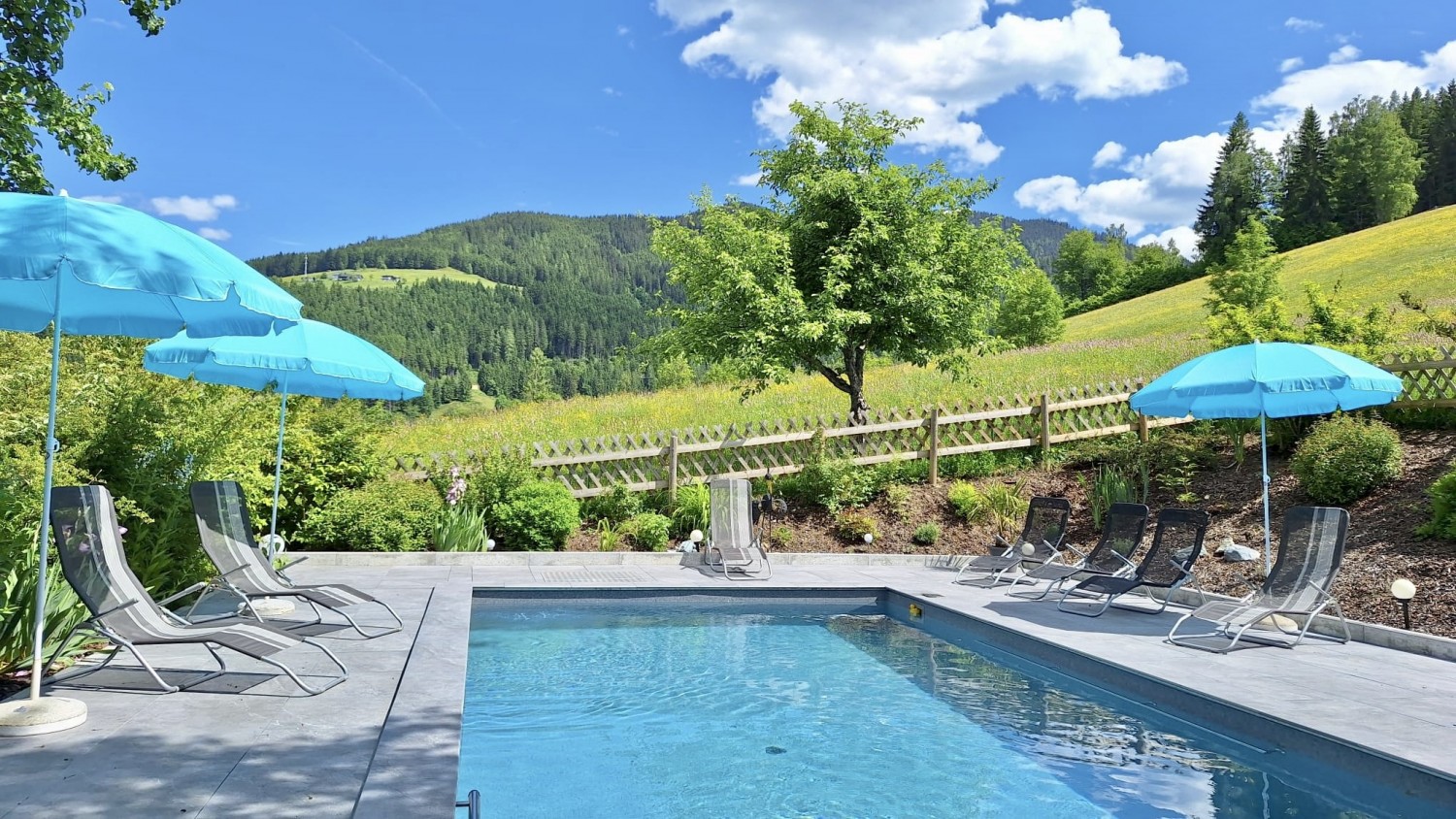 Blick auf den Pool